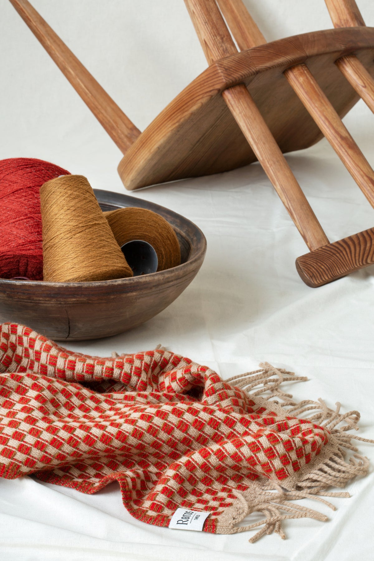 Isak Wool Throw, Red Sumac