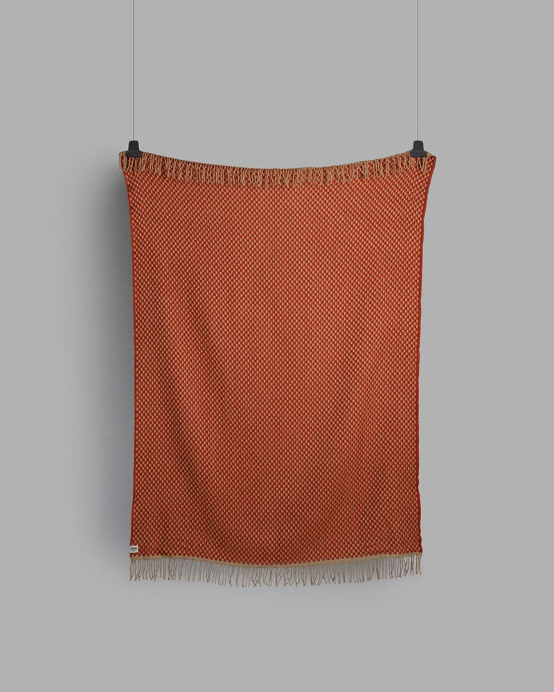 Isak Wool Throw, Red Sumac