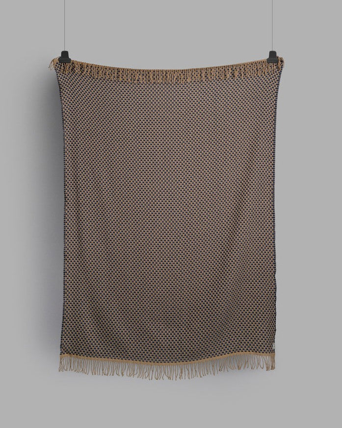 Isak Wool Throw, Far Away Blue