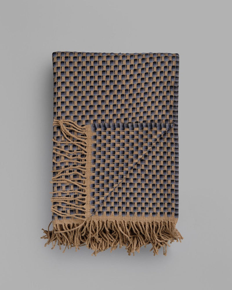Isak Wool Throw, Far Away Blue
