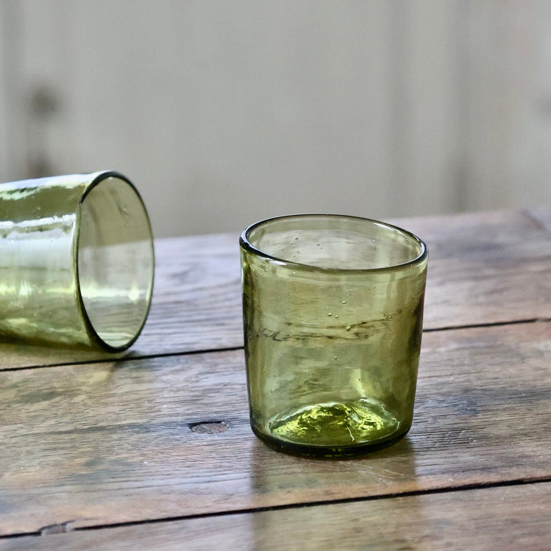 Recycled Glass Tumbler, Yellow/Green