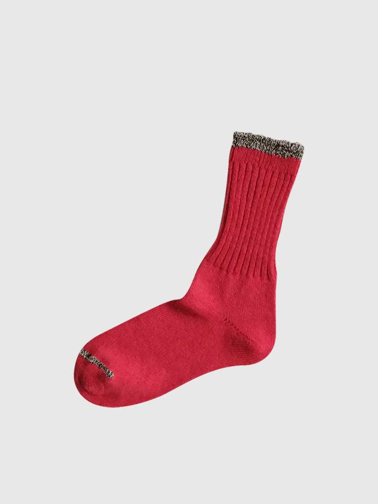 Silk Cotton Socks, Red