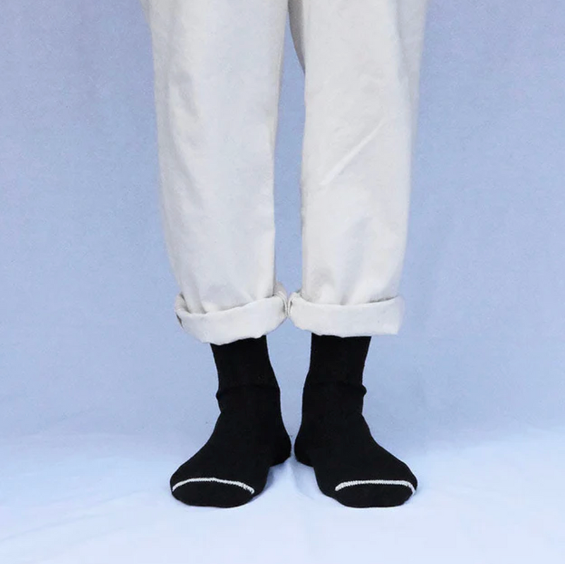 Silk Cotton Socks, Black