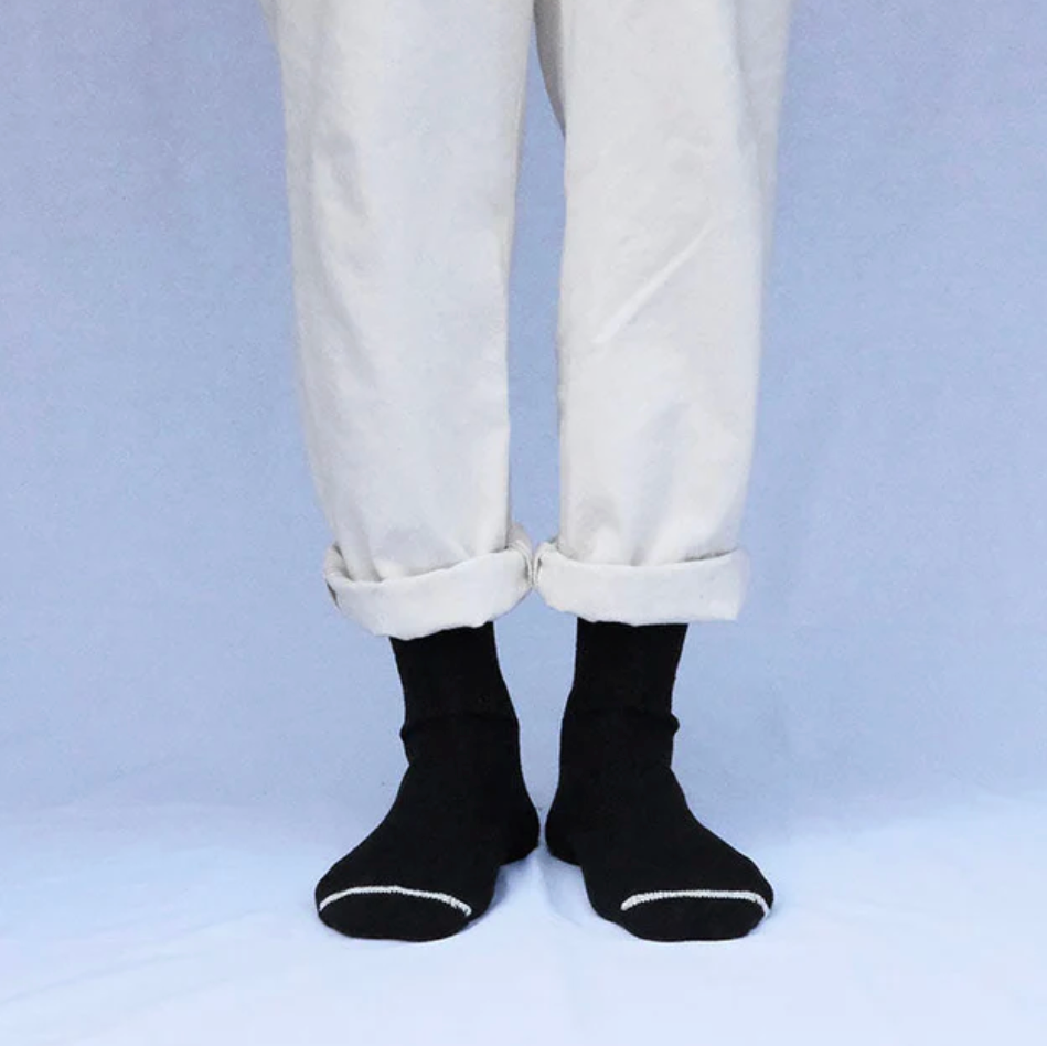 Silk Cotton Socks, Black