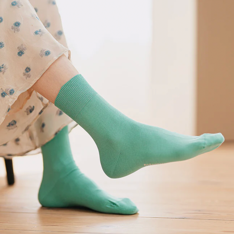 Egyptian Cotton Plain Socks, Turquoise