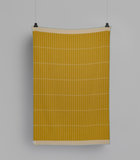Kassett Wool Throw, Ochre Yellow/Grey Beige