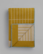 Kassett Wool Throw, Ochre Yellow/Grey Beige