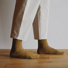 Wool Cotton Boot Socks, Mustard