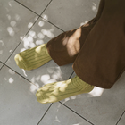 Egyptian Cotton Ribbed Socks, Pistachio