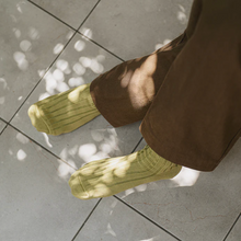 Egyptian Cotton Ribbed Socks, Pistachio