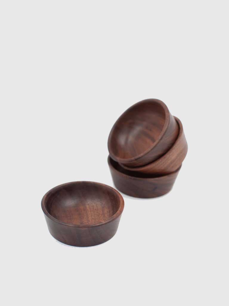 Walnut Wood Condiment Cup, 2"