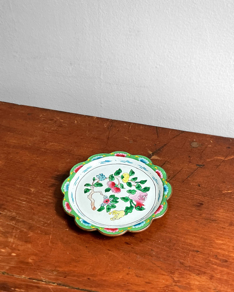 Vintage Mid-Century Enameled Steel Dish