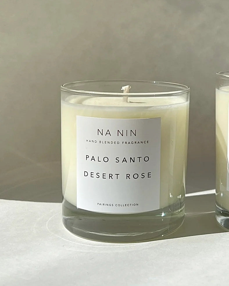 Palo Santo + Desert Rose Essential Oil Candle
