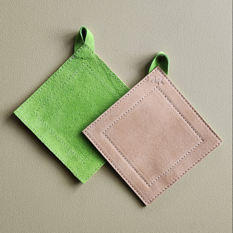 Suede Potholder, Lime