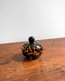 Vintage Tortoise Shell Glass Vessel with Stopper