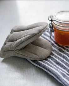 Linen Oven Mitten, Natural