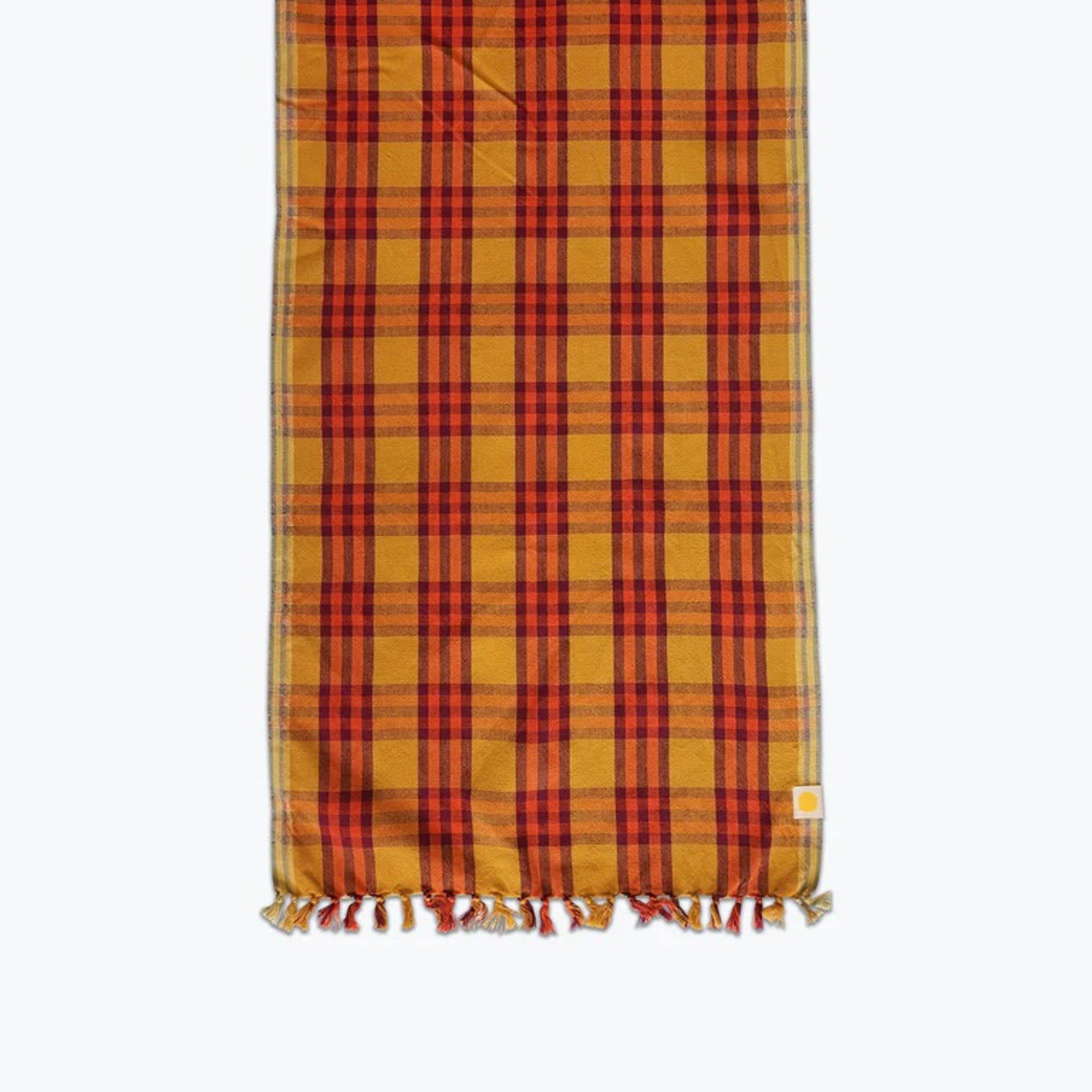 Plaid Table Runner, Naranja