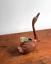 Vintage Solid Brass Swan Figure