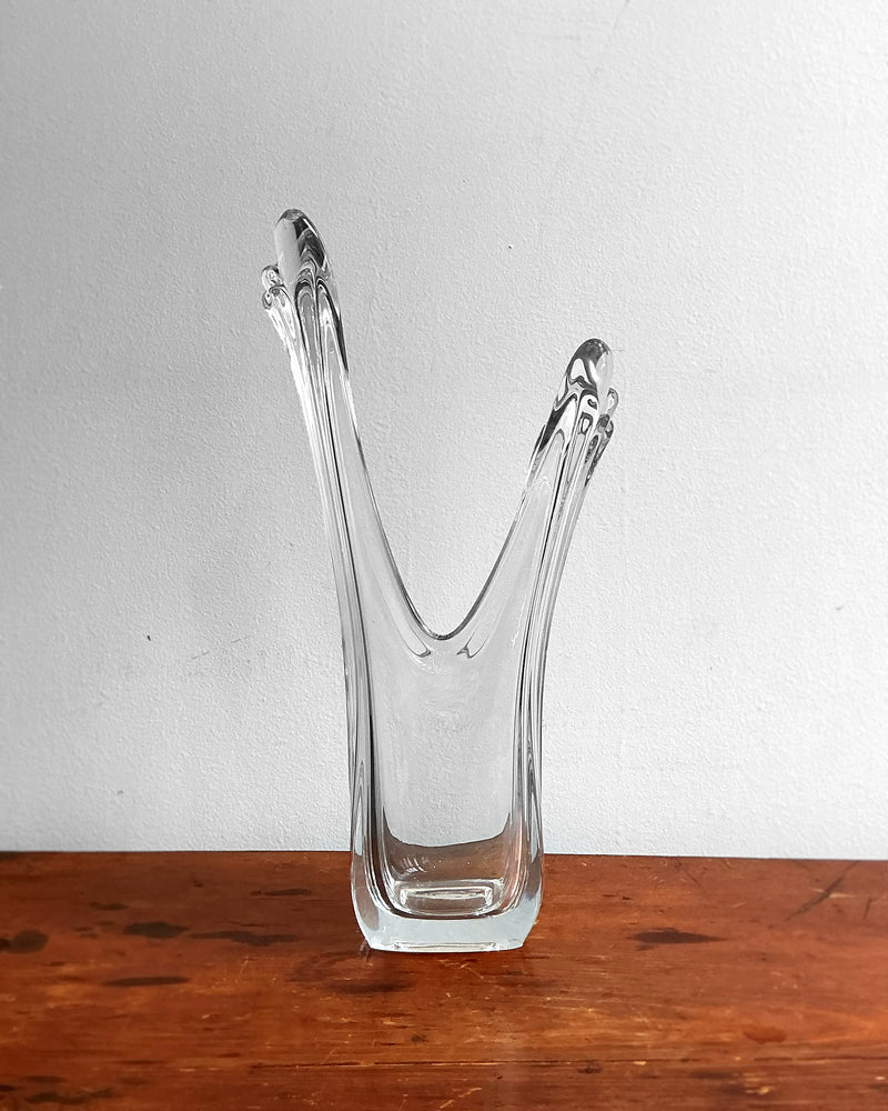 Vintage Stretched Crystal Vase, Japan