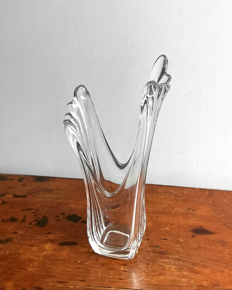 Vintage Stretched Crystal Vase, Japan