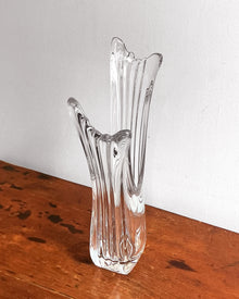 Vintage Stretched Crystal Vase, Japan